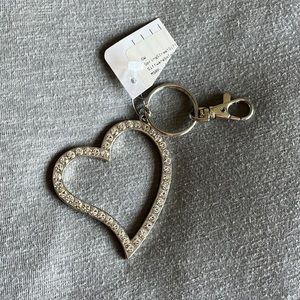 NEW Spring Street Rhinestone Heart Keychain